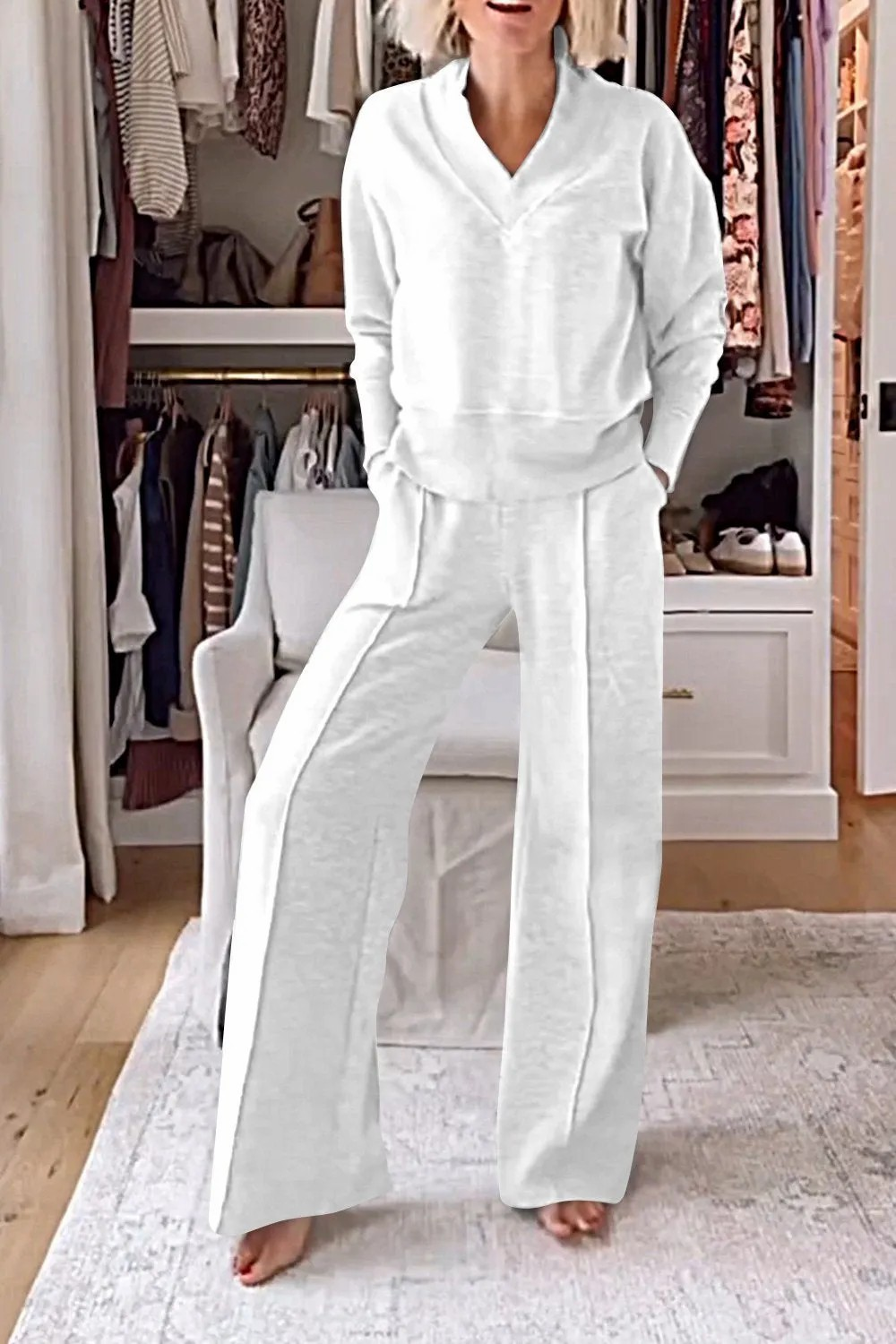 CozyTwo Everyday V-Neck Outfit Set