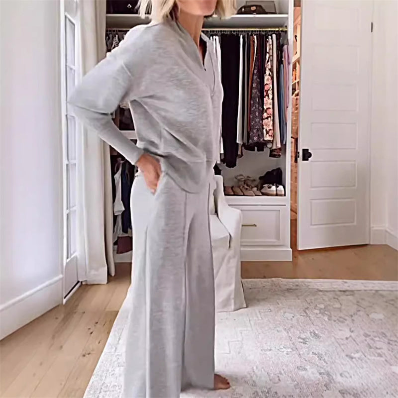 CozyTwo Everyday V-Neck Outfit Set