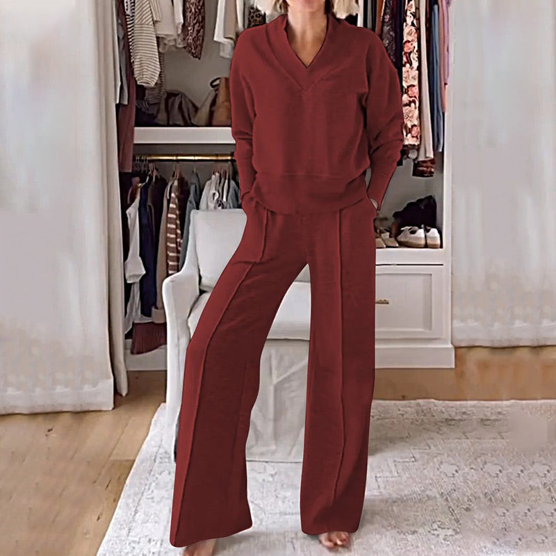 CozyTwo Everyday V-Neck Outfit Set
